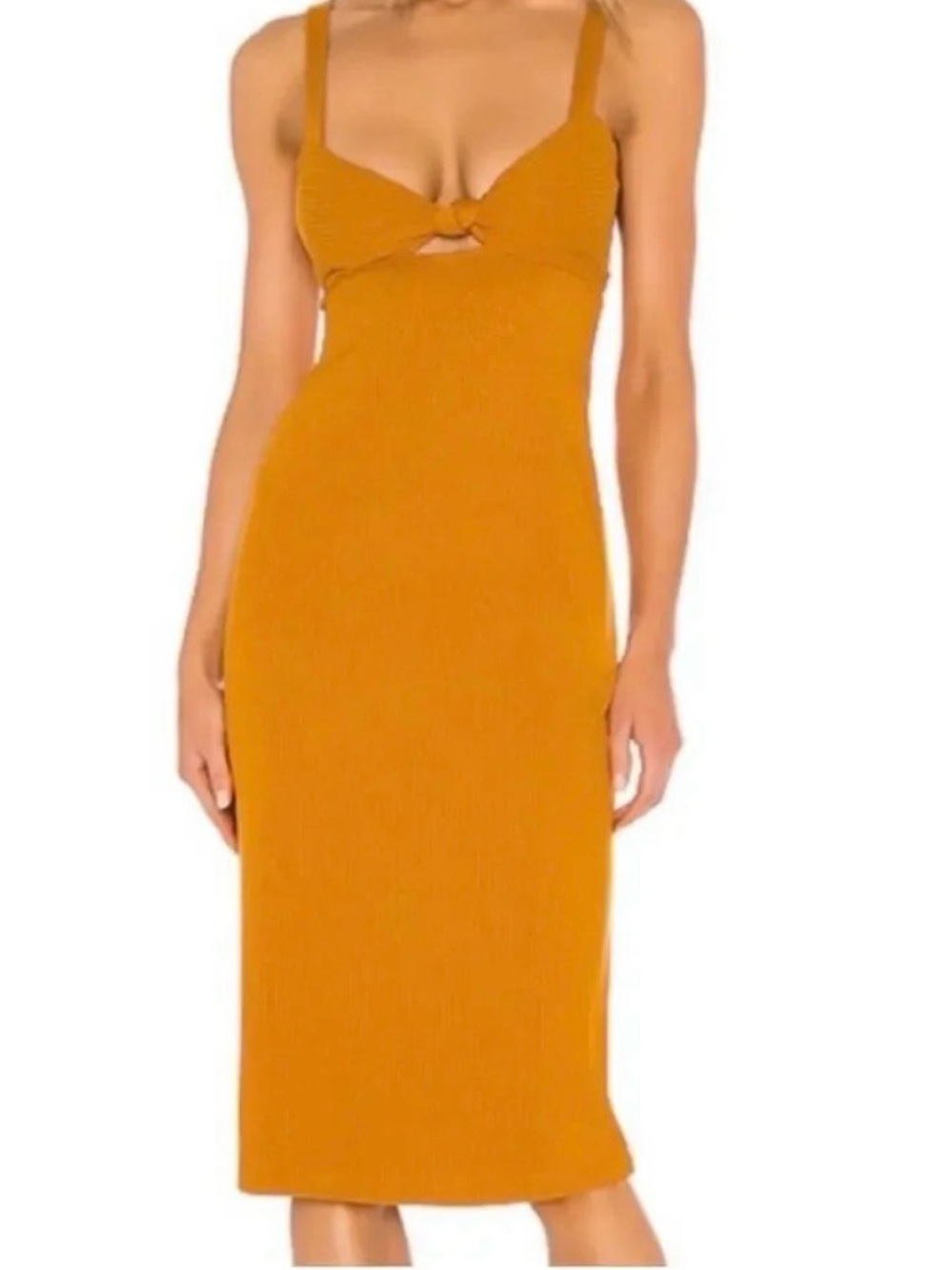 Women's Mustard Ribbed Knit Midi Dress - L*Space from Revolve
